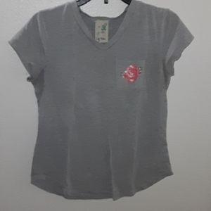 Think happy grey tee